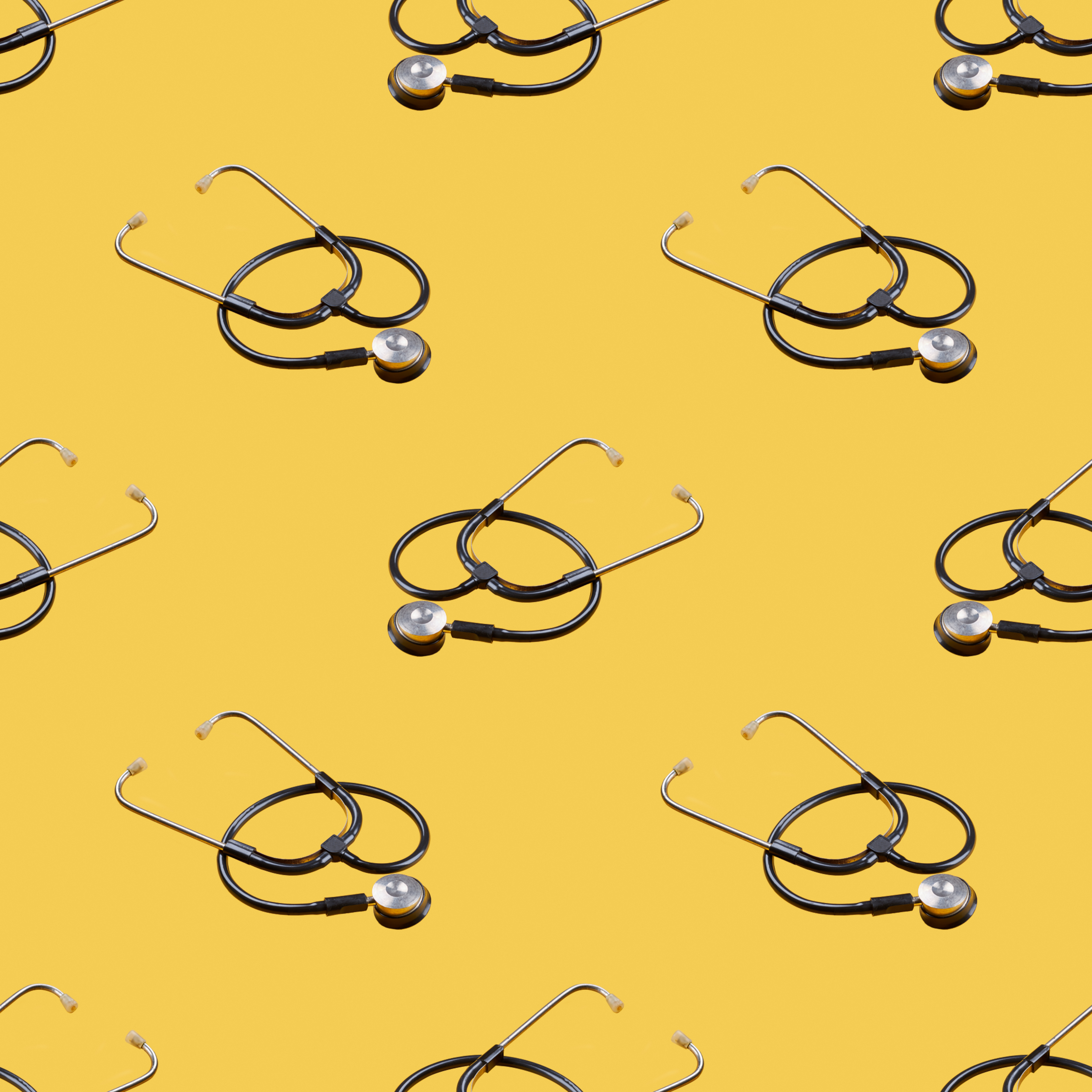 Stethoscope Repeat Pattern For Health Check