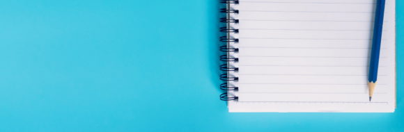 Blue Notebook And Pen 580X190